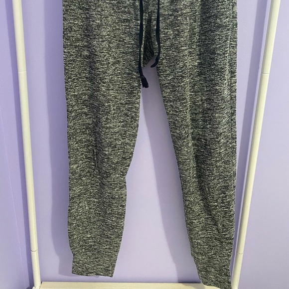 Unisex Drawstring Joggers (Black and White) - Picture 1 of 5